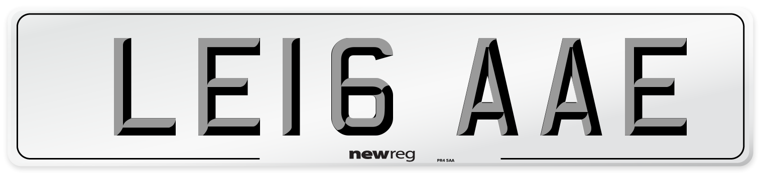 LE16 AAE Number Plate from New Reg